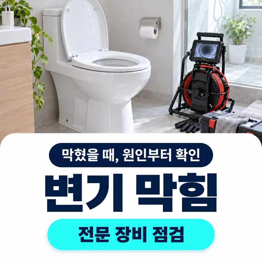 대구 변기막힘 — 변기 막힘, 화장실 변기와 배관 내시경 장비